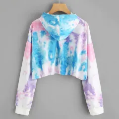 Fashion Creative Ladies Color Long Sleeve Sports Hoodie - Photo Color-L - View 1