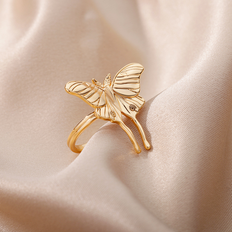 Women's Micro Set Zircon Butterfly Ring
