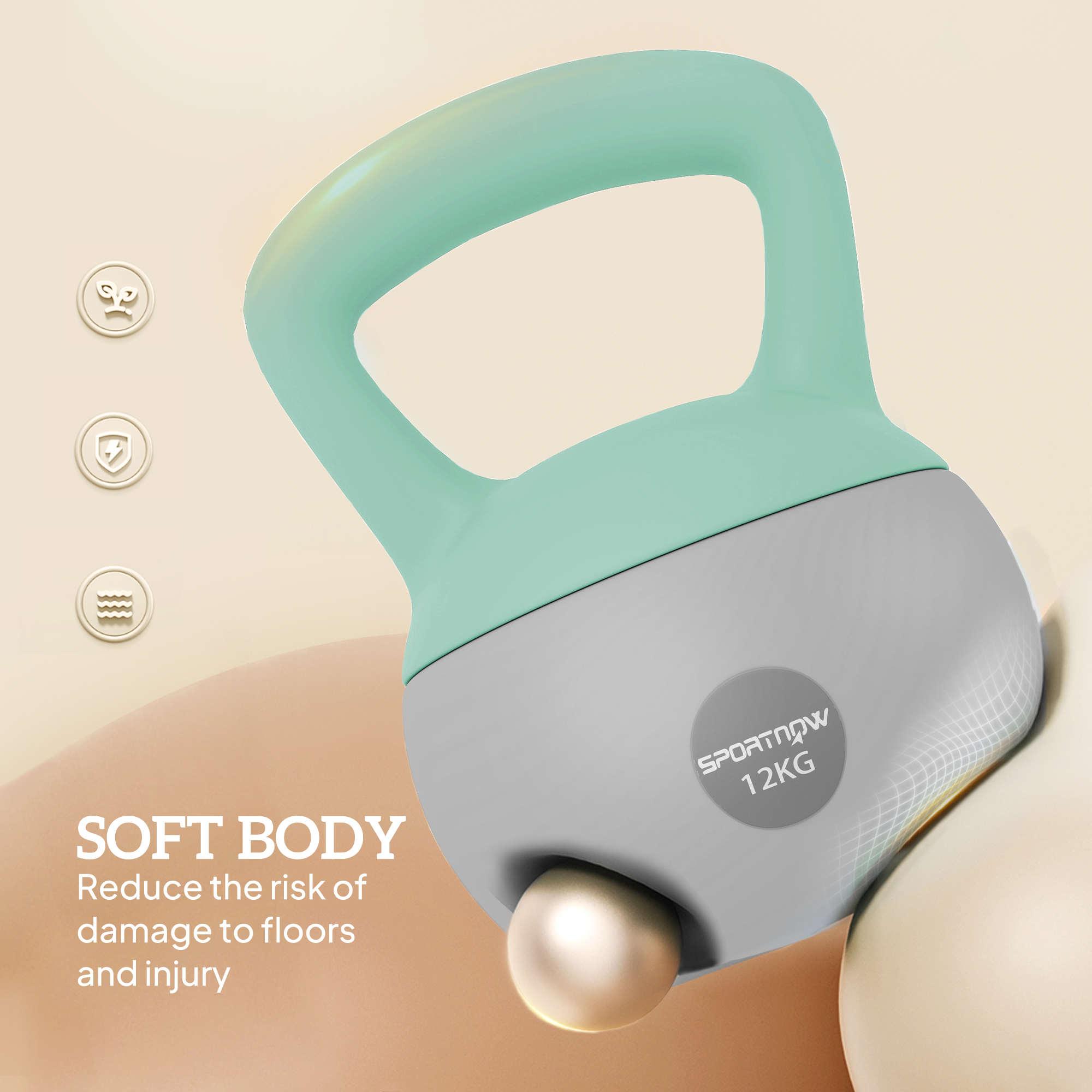 12 Kg Soft Kettlebell With Anti Slip Handle, Suitable For Home Gym — image 3