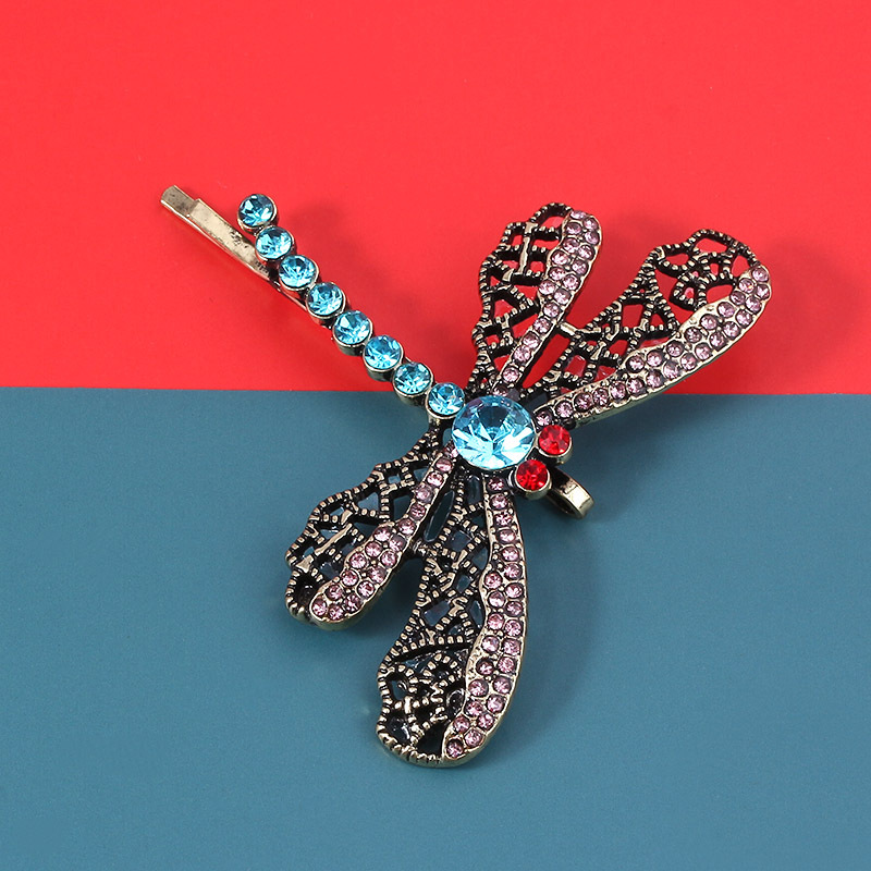 Retro Butterfly Hairpin Side Girl Word Clip Fashion Dragonfly Headdress