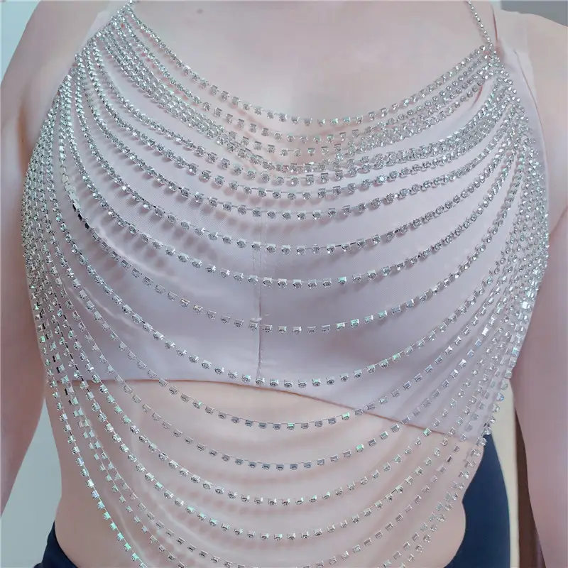 Sexy Exaggerated Fashion Full Diamond Body Chain