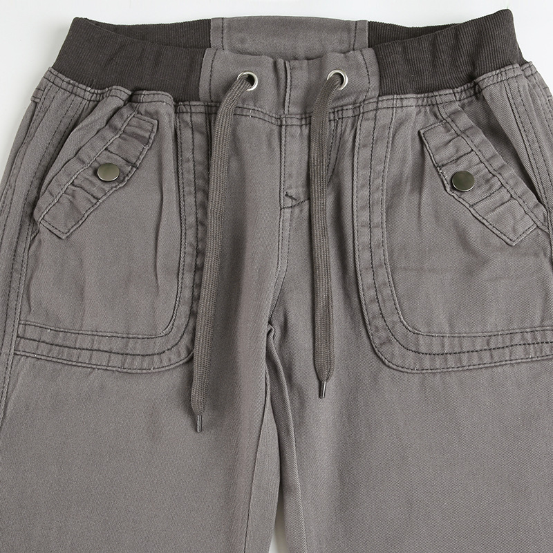 Lace-up Low-waisted Casual Wide-leg Pants