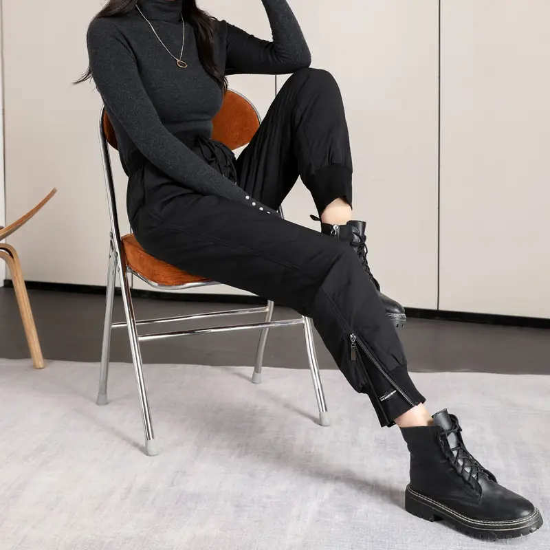 Ladies Sports White Duck Down Thermal Cotton Pants