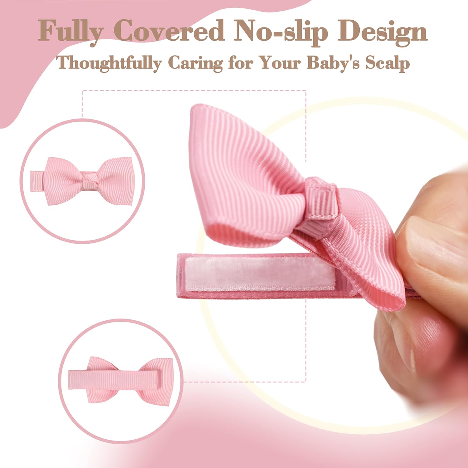 40 80 Pieces Fully Lined No Slip Hair Clips In 20 40 Pastel Colors, Barrettes And Bows For Infants, Toddlers, And Baby Girls — foto 2