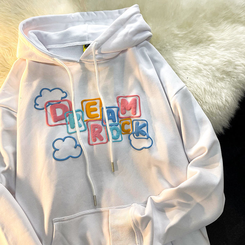 Autumn And Winter New Fleece-lined Thickened Hooded Sweatshirt Women's Casual Couple Outfit