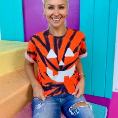 Christmas 3D Crew Neck Pumpkin Top - View 1