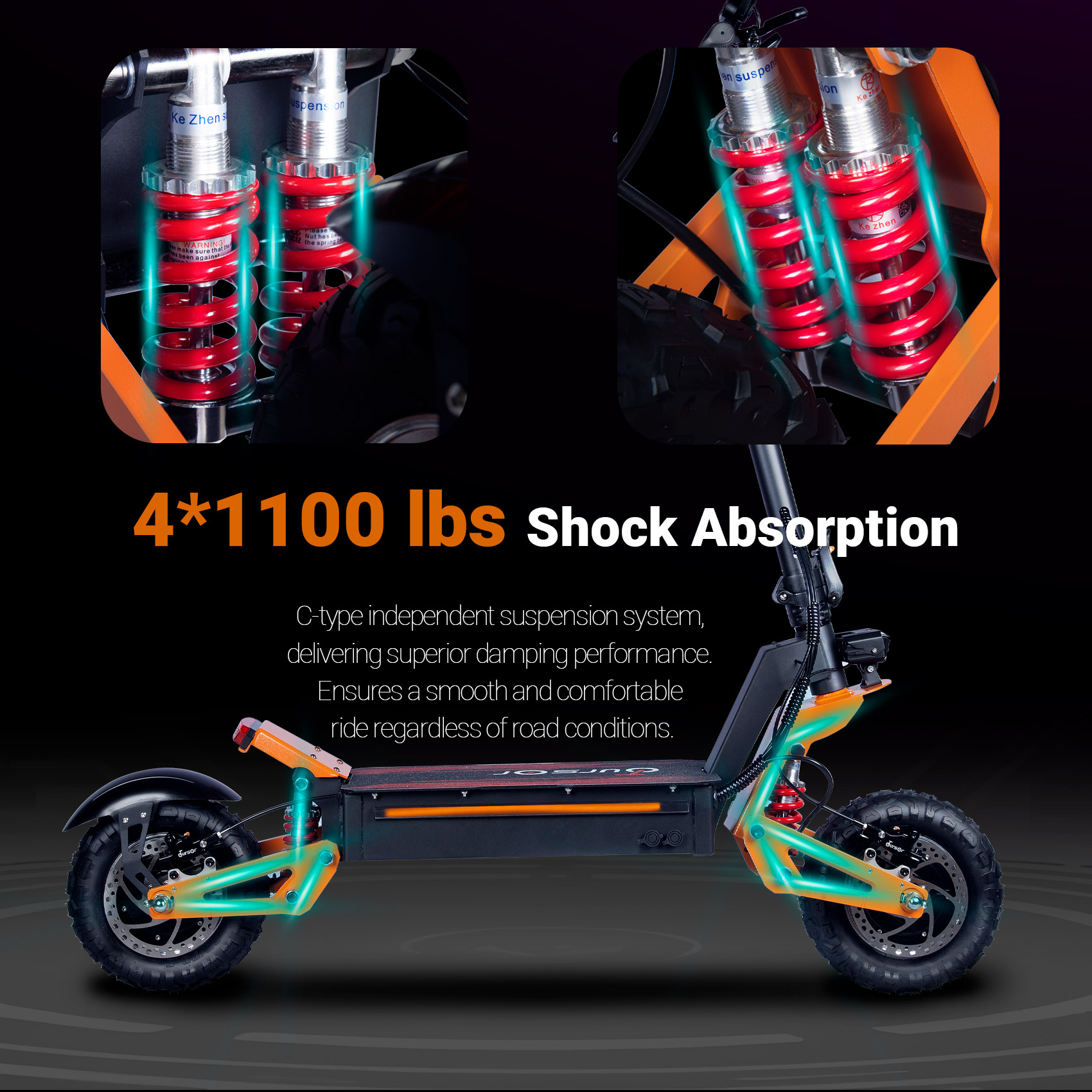X5 Pro 3000W 60V 40Ah 11 Inches Off Road Eletric Scooter With NFC — image 4