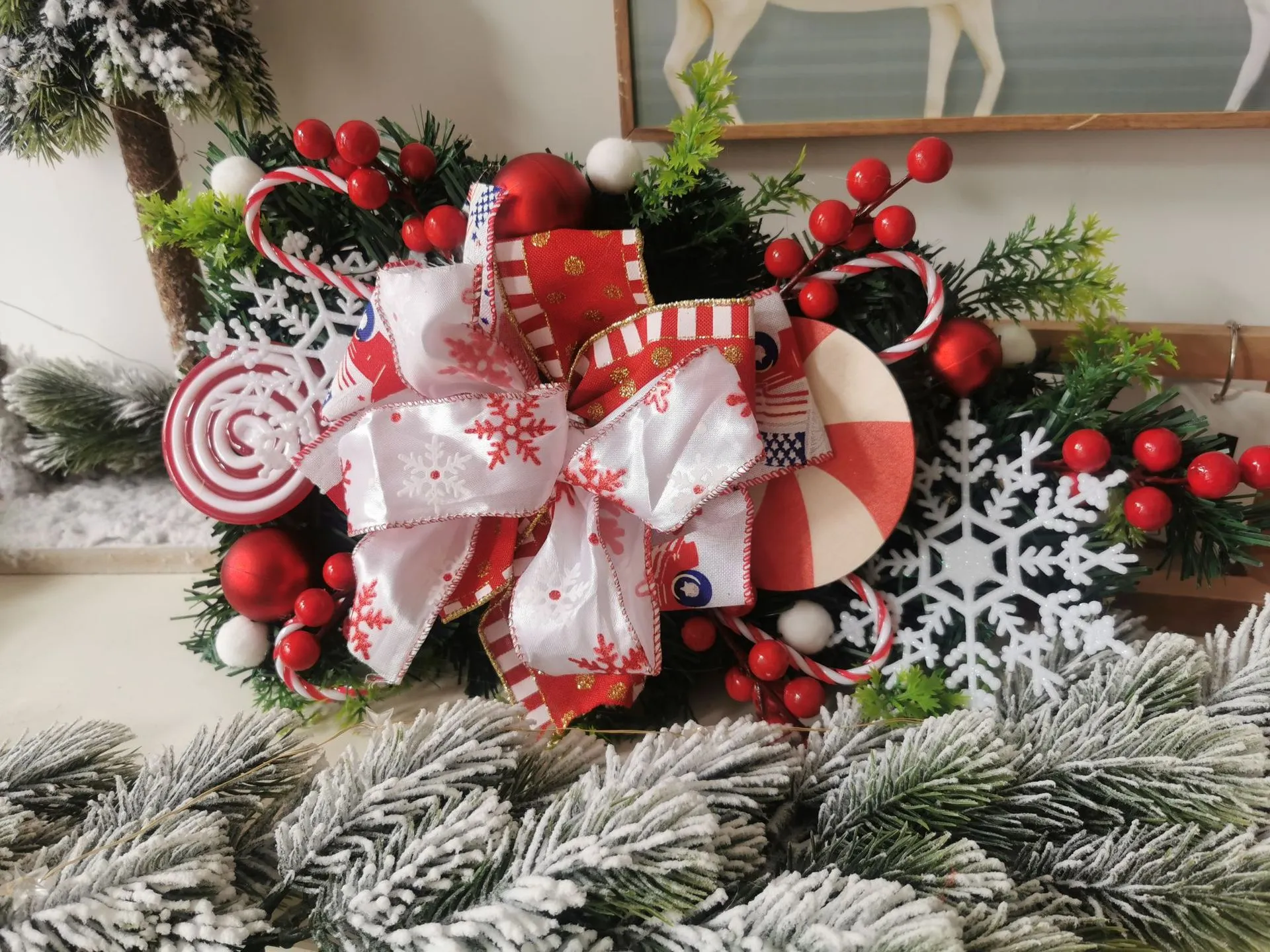 Christmas Upside Down Tree Door Wall Decoration – image 4