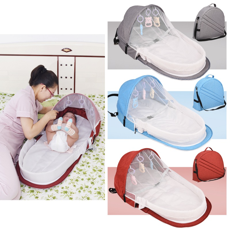 Title 3, Baby Travel Bed with Sun Protection Mosquito Ne...