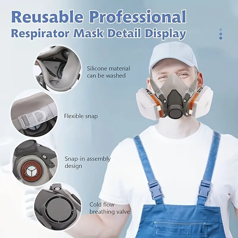 Title 10, 6200 Gas Mask Gas Proof Half Face Mask Series C...