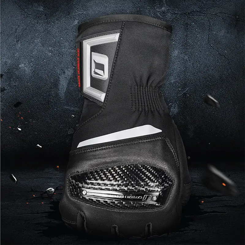 Men's Motorcycle Riding Gloves Anti-fall Genuine Leather Carbon Fiber