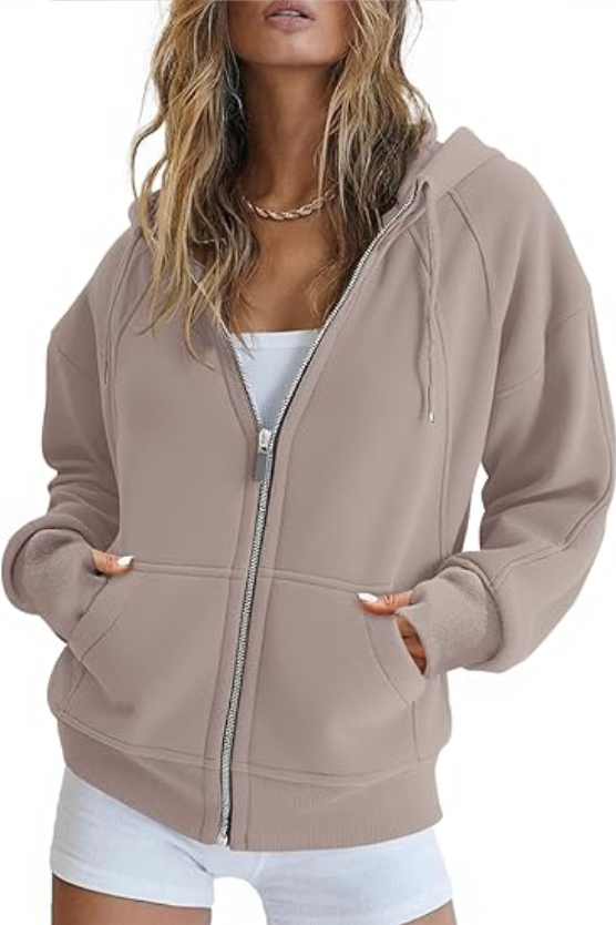 Women’s zip up crop sweatshirt