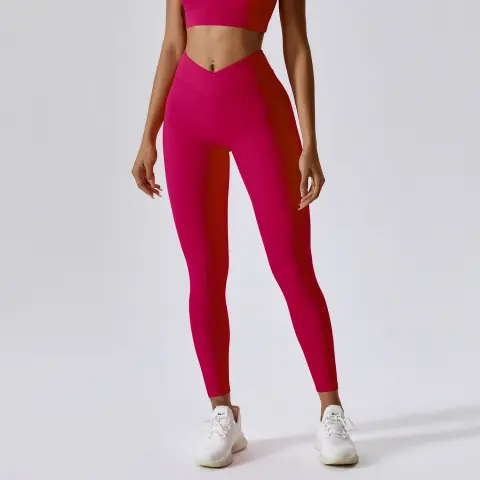 Threaded Tight Yoga Pants for Outer Wear
