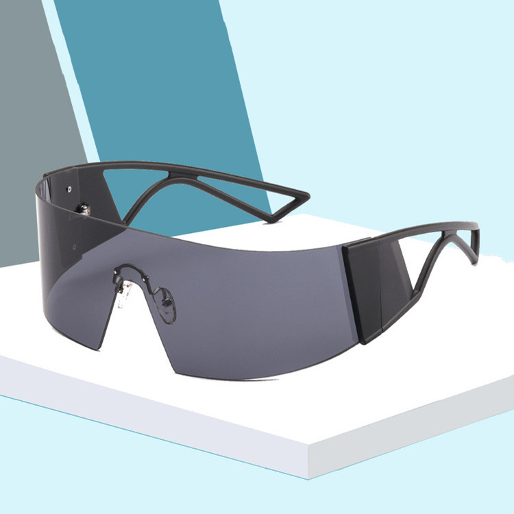 Men's Frameless One Piece Goggles Outdoor Sunglasses - Image 4