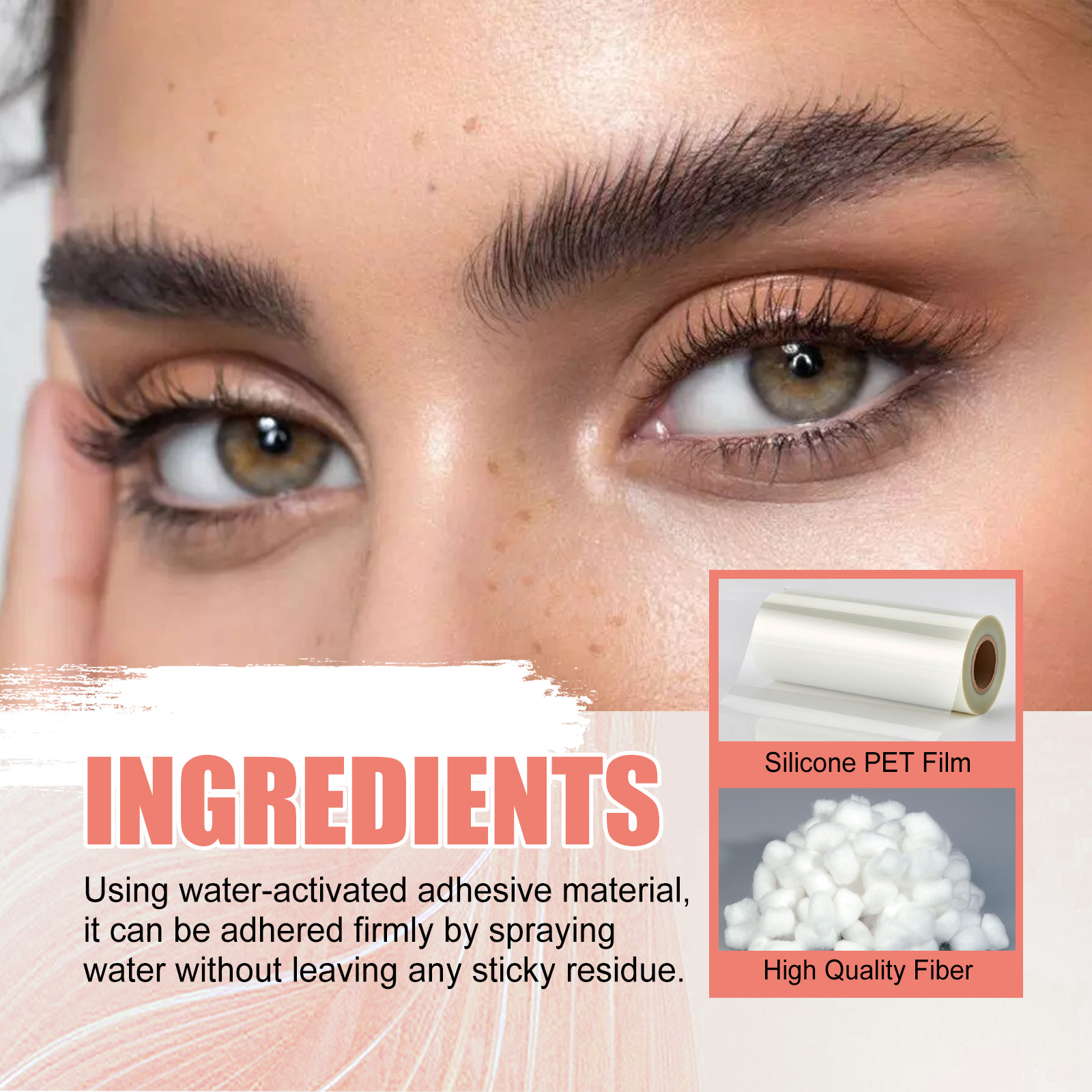 EELHOE Double Eyelid Tape, Natural Traceless Breathable Durable Sweat Proof Waterproof Invisible Double Eyelid Adhesive Eye Adhesive 6