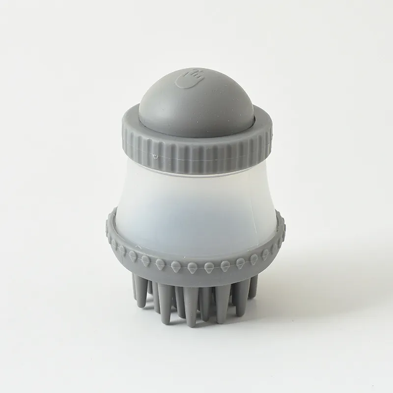 Multifunctional Pet Bathing Brush Silicone Massage Brush - Black