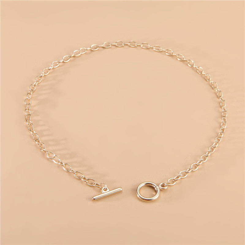 OT Buckle Simple Clavicle Necklace Necklace