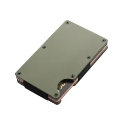 Aluminum Alloy Hot-selling Carbon Fiber Wallet - Green - View 1