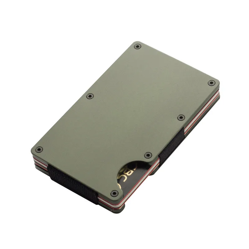 Aluminum Alloy Hot-selling Carbon Fiber Wallet - Green