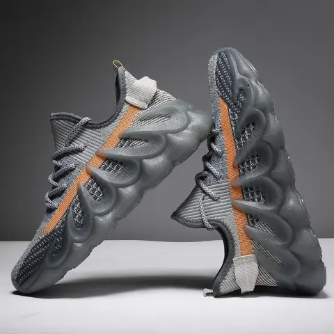 Fashion Sneakers with Wave Sole Cool Sports Shoes Men