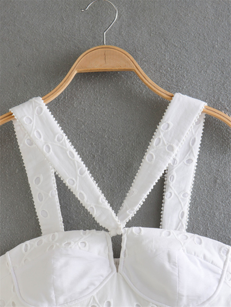 Title 4, Hollow Embroidered Bra Suspender A-Line Suit fo...