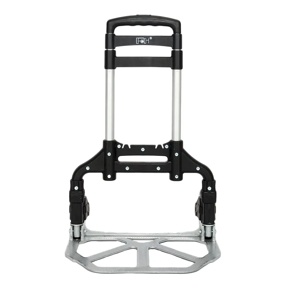 Portable Foldable Telescopic Trolley, Driver's Cart, Luggage Cart, Black