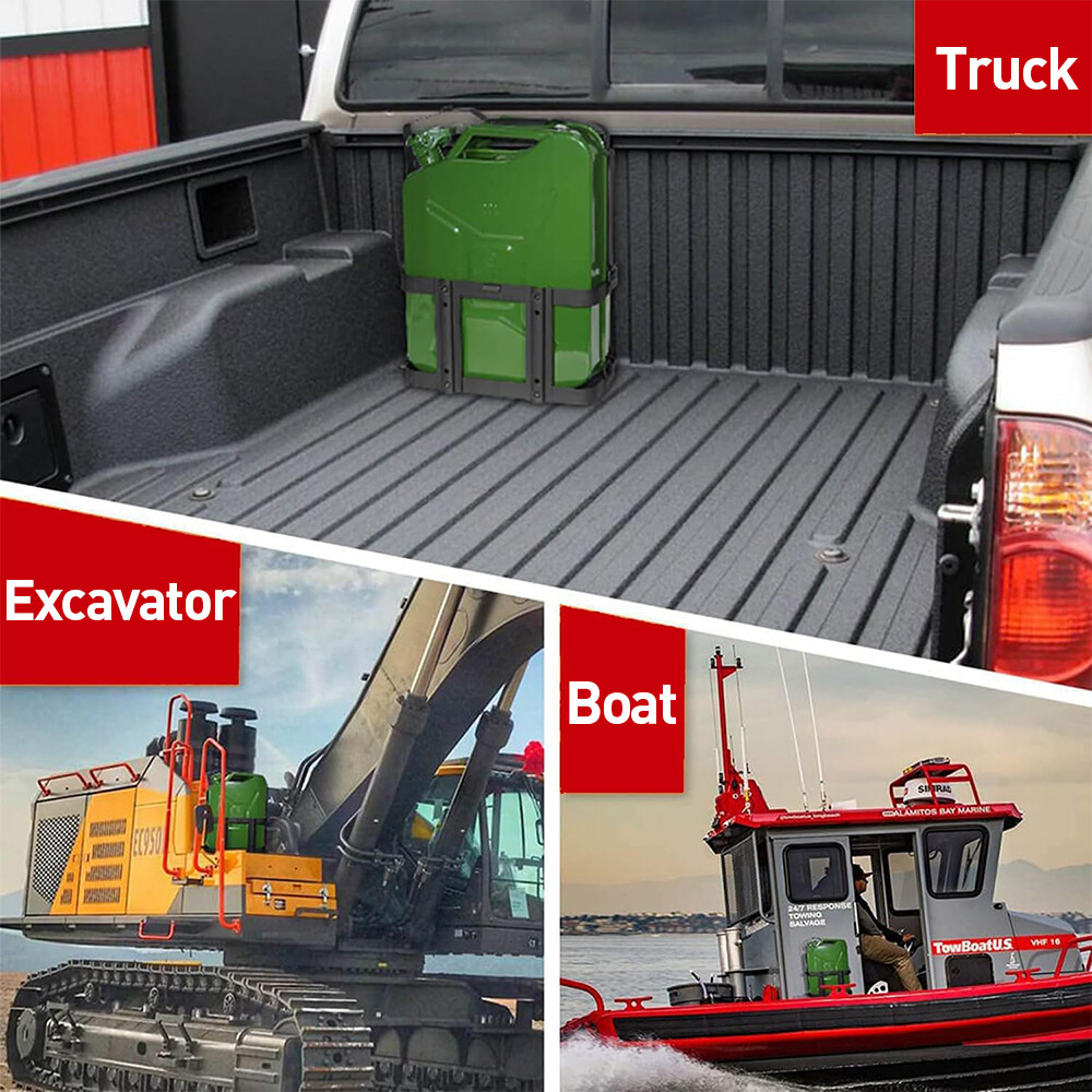 10L 20L Universal Lockable Jerry CAN Holder Fuel Tank Basket Mount Rack Bracket — image 2