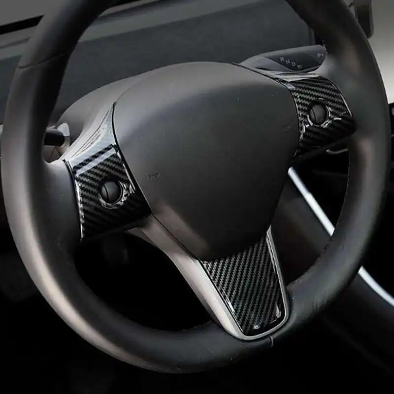 3 Pcs Set Car Steering Wheel Decoration for Tesla