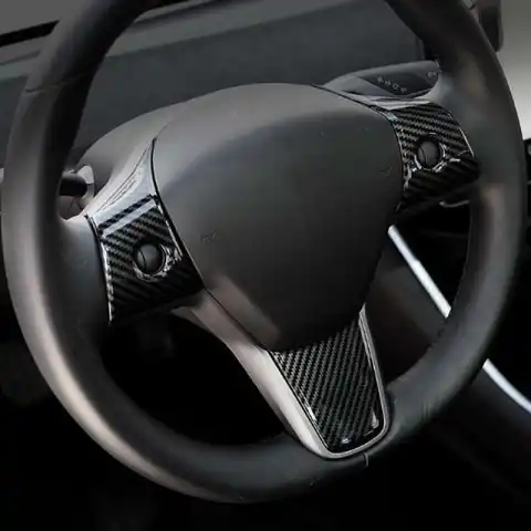 3 Pcs Set Car Steering Wheel Decoration for Tesla