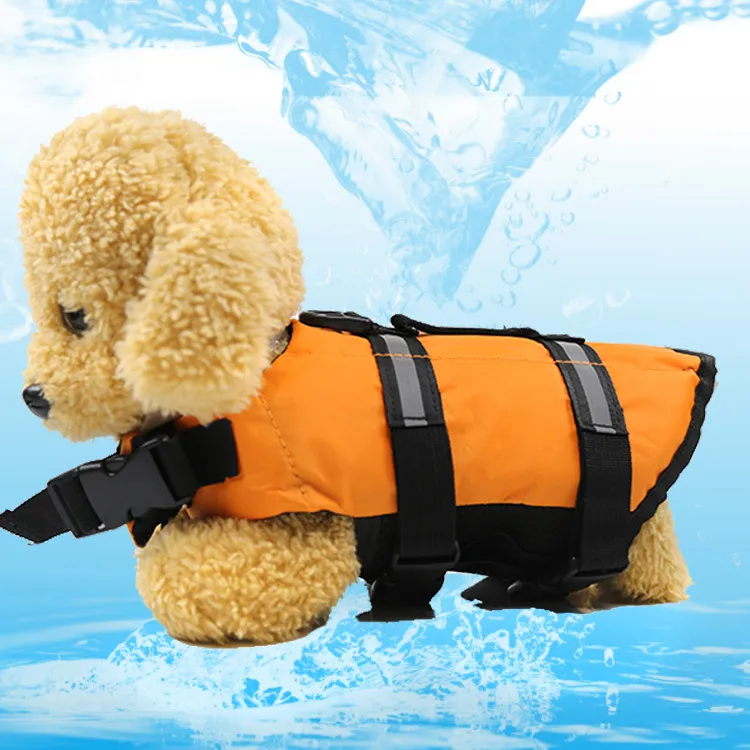 Pet Dog Life Jacket Swimsuit Clothes - Orange
