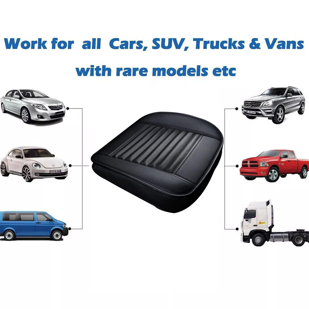 1Pcs 3D Car Front Seat Cover Pad Full Surround PU Leather Chair Cushion Mat 3