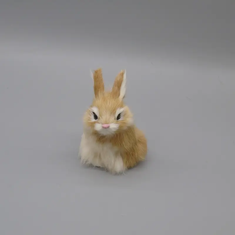 High Simulation Rabbit Small White Rabbit Doll Children Living Room Desk Car Decoration