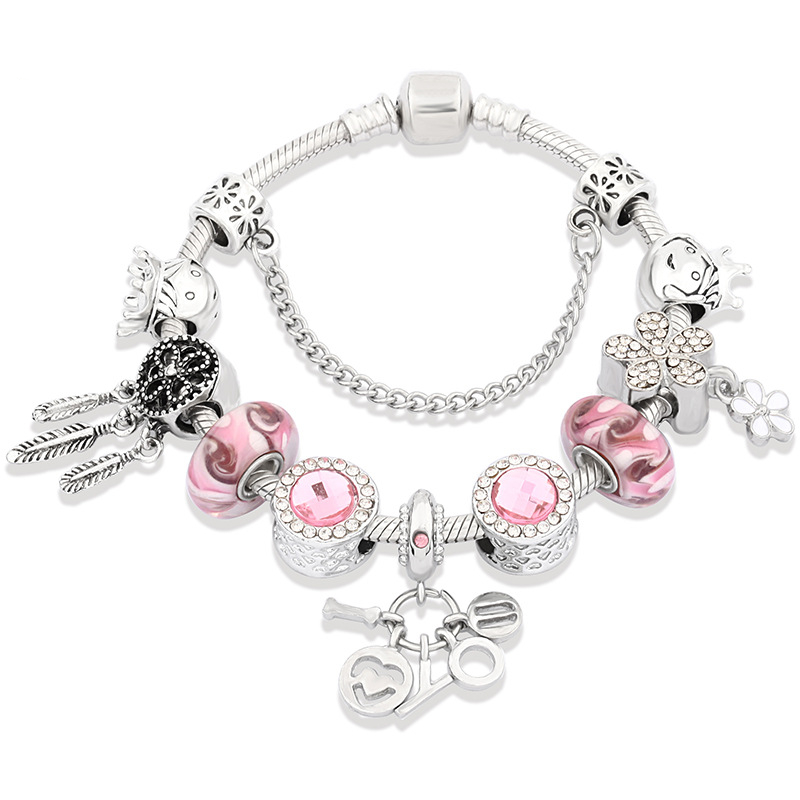 Title 4, Pulsera de cuentas de cristal romántica de moda...