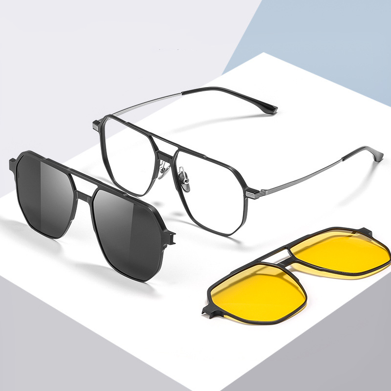 Aluminum Magnesium Set Polarizing Mirror Large Frame Sunglasses - Image 3