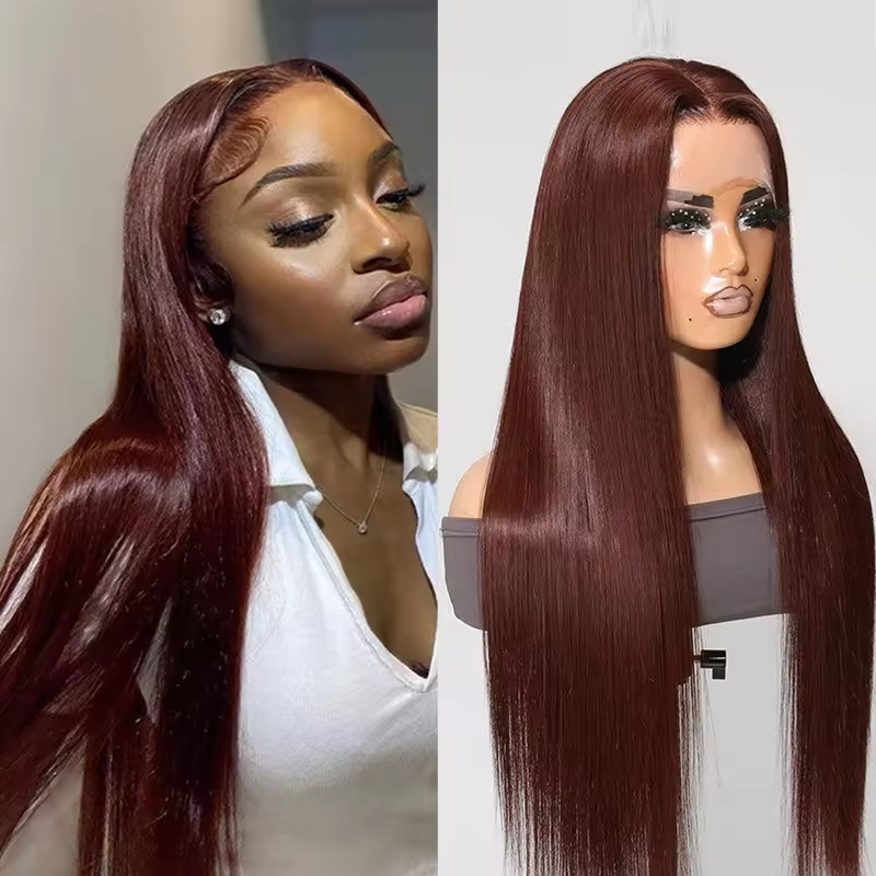 13x4 HD Lace Front Wig, Human Hair, Natural Brazilian Brown Wig, Women's Unprocessed Virgin Hair Wig - Image 5