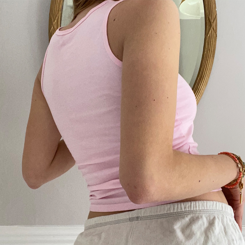 Camisole Women's Letter Print High-neck Cropped Top