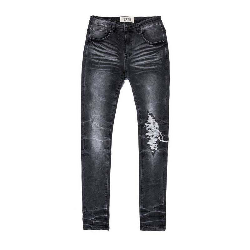 Title 1, Black Punk Wind Pressure Shaft Distressed Jeans...