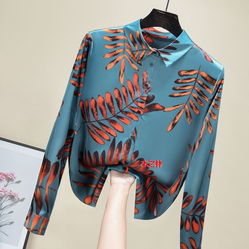 Title 6, Chiffon Long Sleeve Retro Hong Kong Flavored Fl...