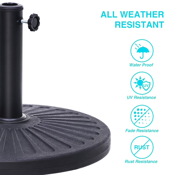 26.5 Lbs Outdoor Patio Market Umbrella Base, Patio Umbrella Stand For Yard Garden Poolside In Black  Shipment From Walmart — foto 4