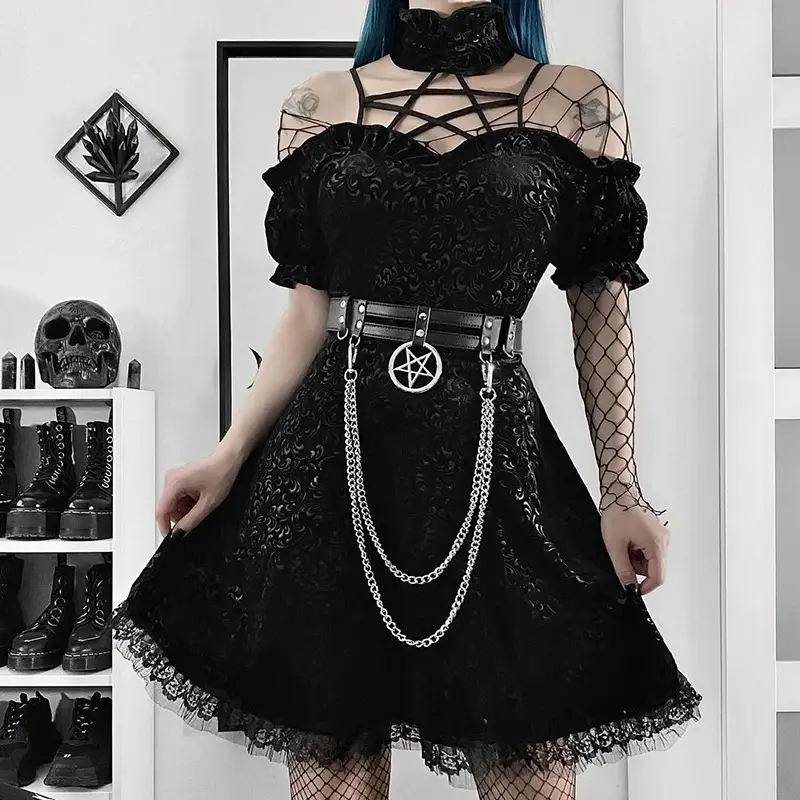 Women's Slim Fit Fashion Halter Hollow Dress