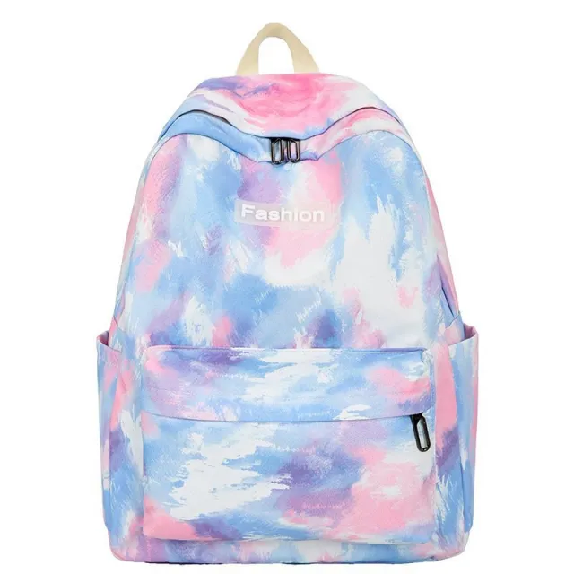 Schoolbag Female Korean High School Harajuku Tie dye Backpack Pink - Shop at LoveMi