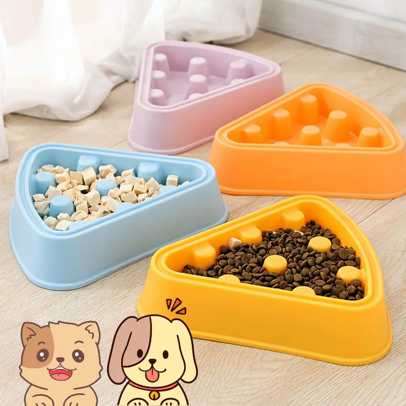 Pet Cat Dog Bowl Cartoon Pizza Single