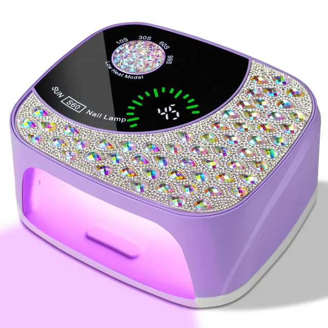 Professional UV LED Nail Lamp For Gel Nails, Cordless Nail Lamp Rechargeable Nail Dryer For Gel Polish, UV Curing Light With 4 Timer & Automatic Se... Purple - Shop at LoveMi