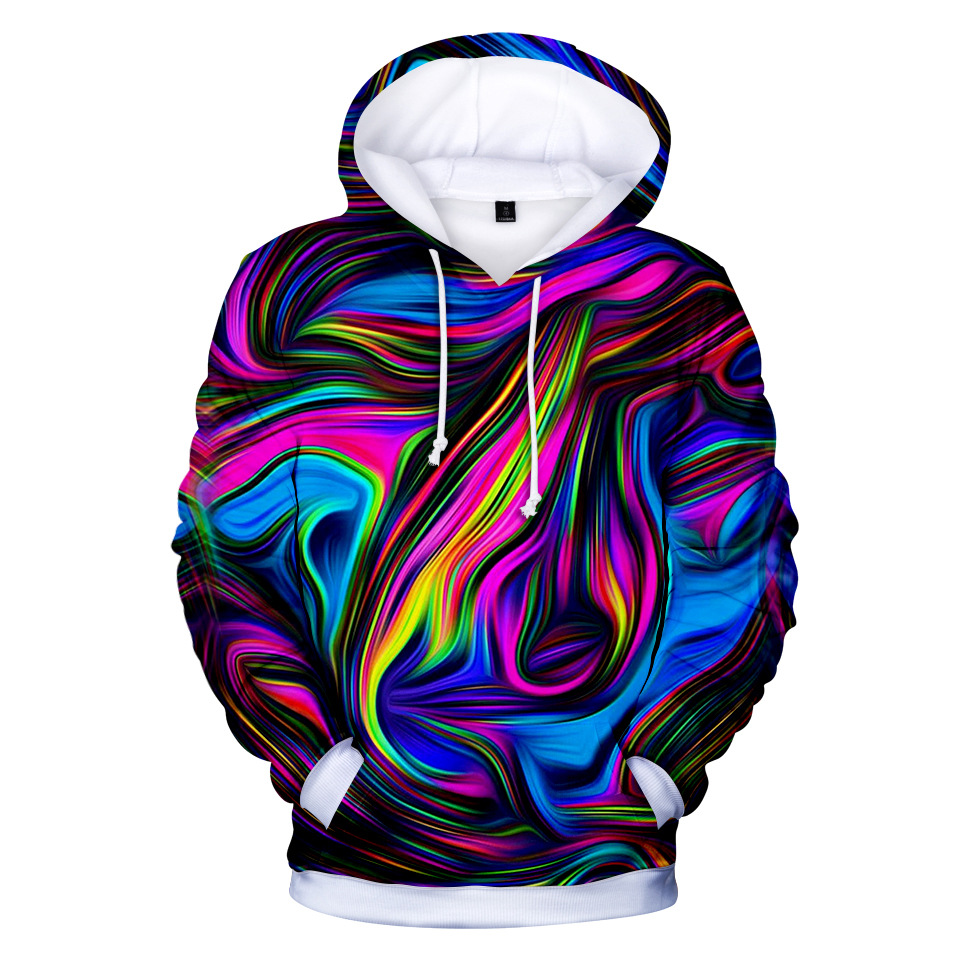 Title 5, Digital Printed 3D Long Sleeve Hooded Sweatshir...