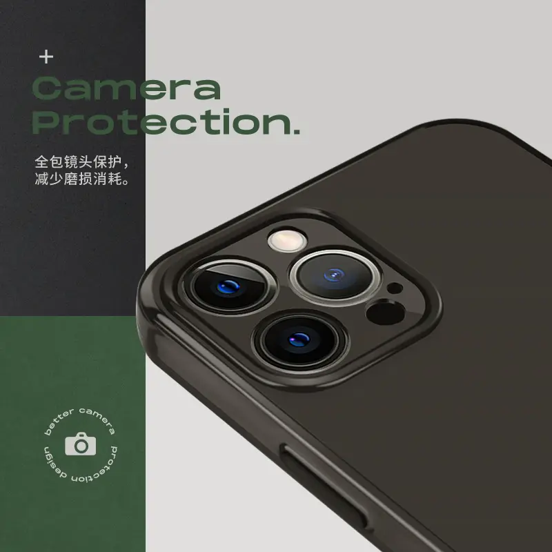I Niche Trendy Brand Mobile Phone Anti-drop Black Soft Case