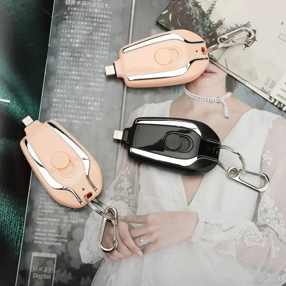 Keyring Charging Bank Wireless Portable 1500 Mah Emergency Power