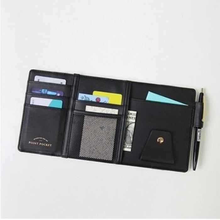 Organiseur pare-soleil voiture avec poches cartes et lunettes 15