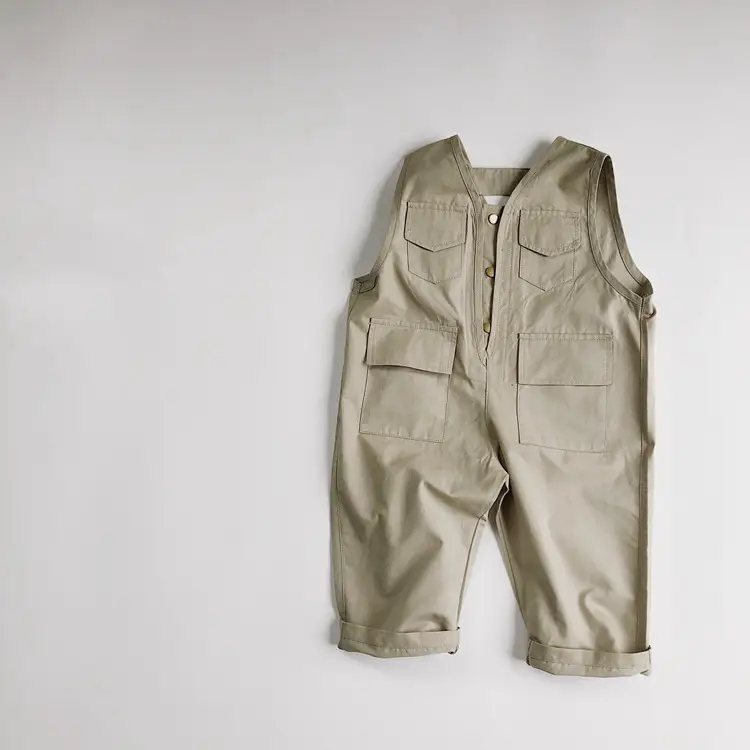 Children's Button Jumpsuit Spring And Autumn New