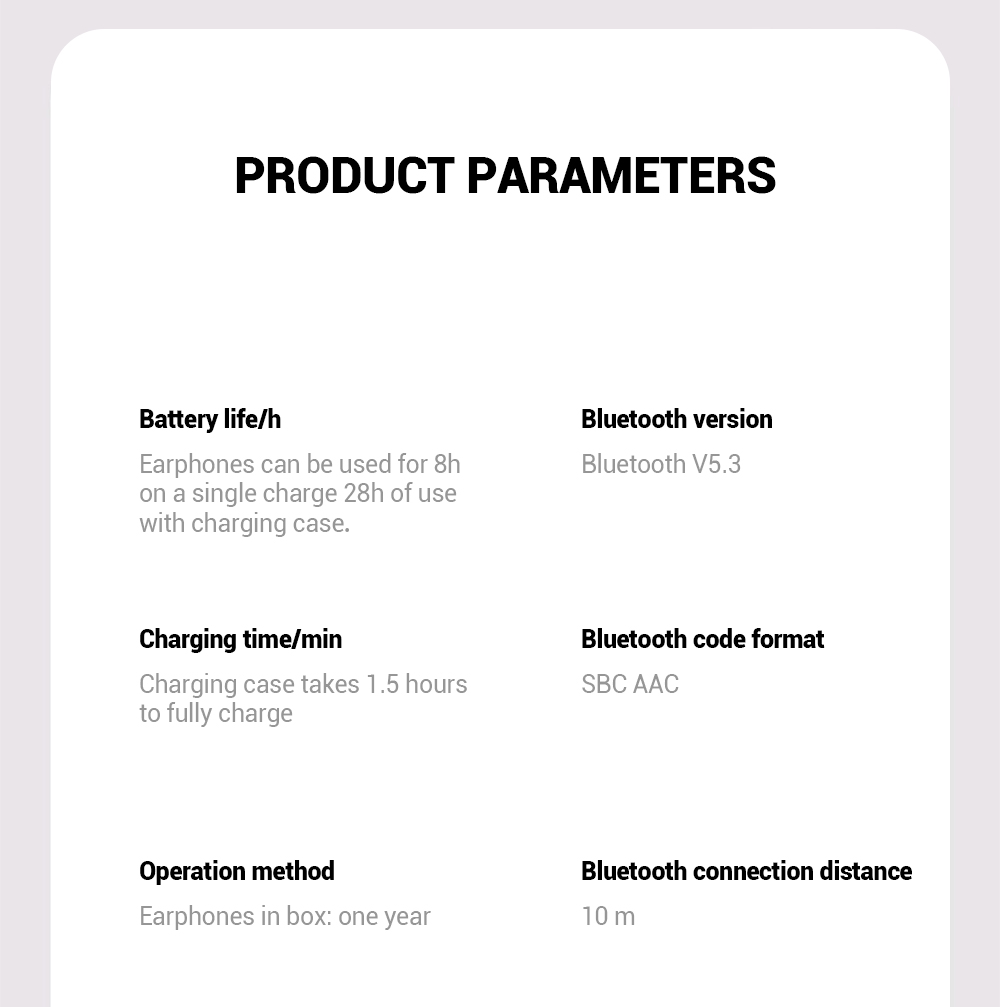 OWS Open-ear Headphones, 5.3 Wireless Earbuds, High-fidelity Stereo Wireless Headphones, 8-hour Playtime Sports Earbuds, With LED Digital Battery Display Charging Case, Perfect For Work, Workouts