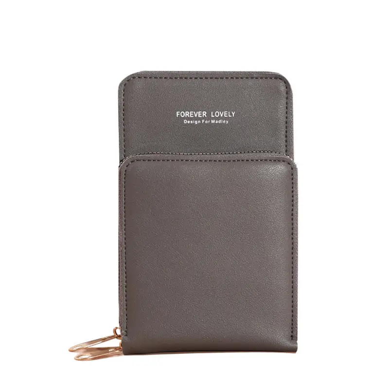 Pure Color Small Diagonal Bag Touch Screen